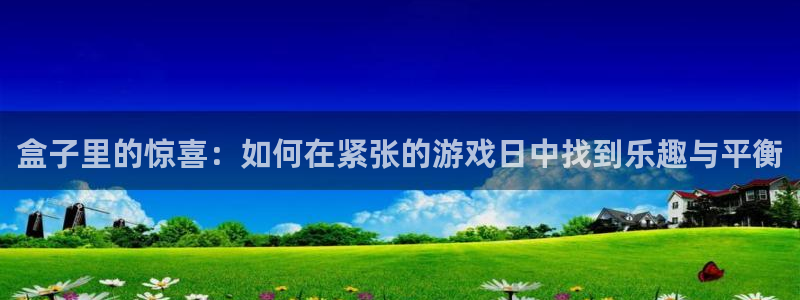 完美电竞平台进不去：盒子里的惊喜：如何在紧张的游戏日中找到乐